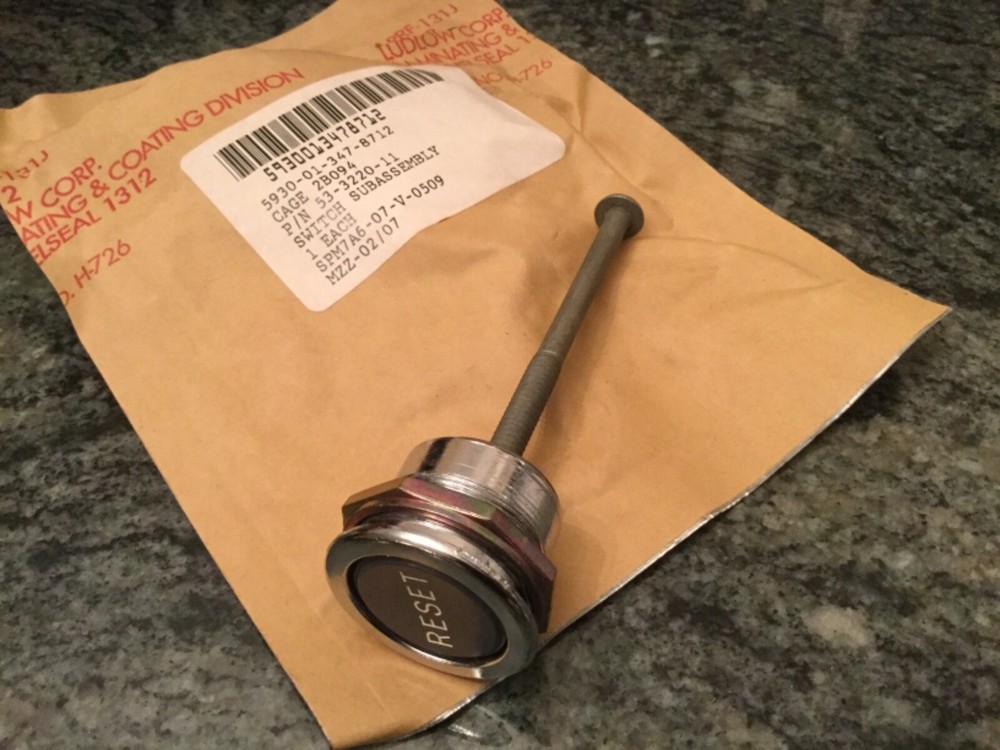 DRS power control systems switch subassembly RESET panel mount LOPACS system