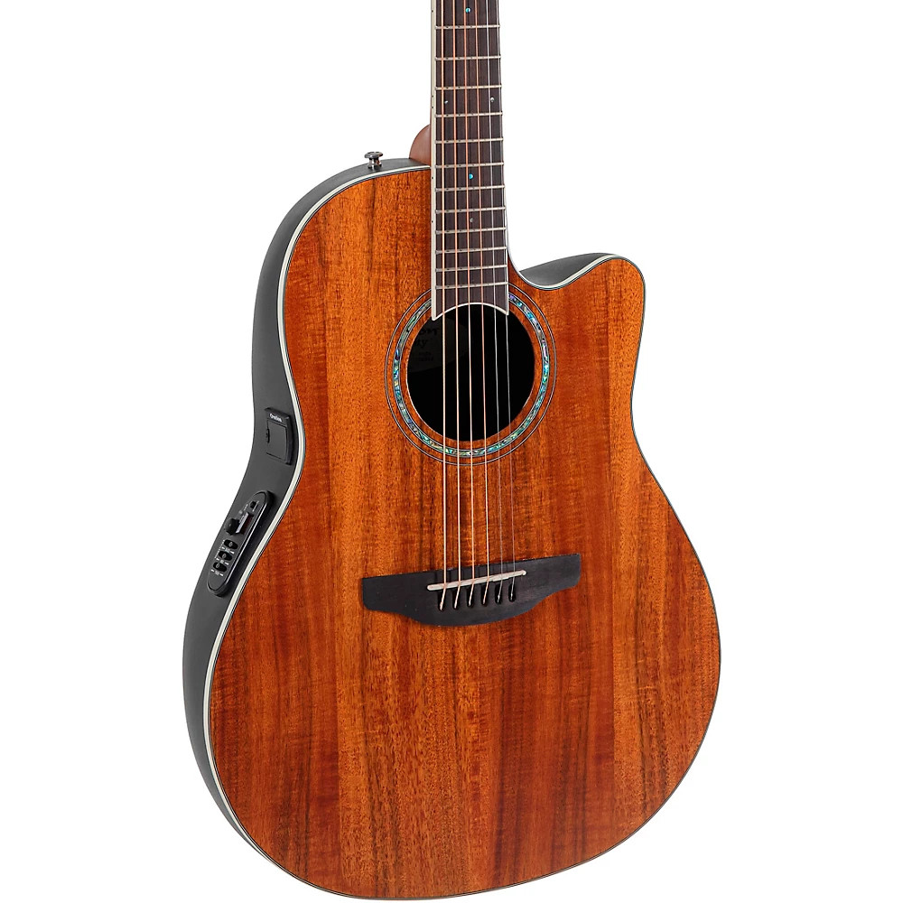 Ovation CS24P Celebrity Traditional Plus Mid-Depth A/E Guitar Figured Koa