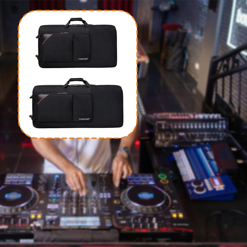 Rolling DJ Controller Case Organizer Protection Interior Padding Gig Bag