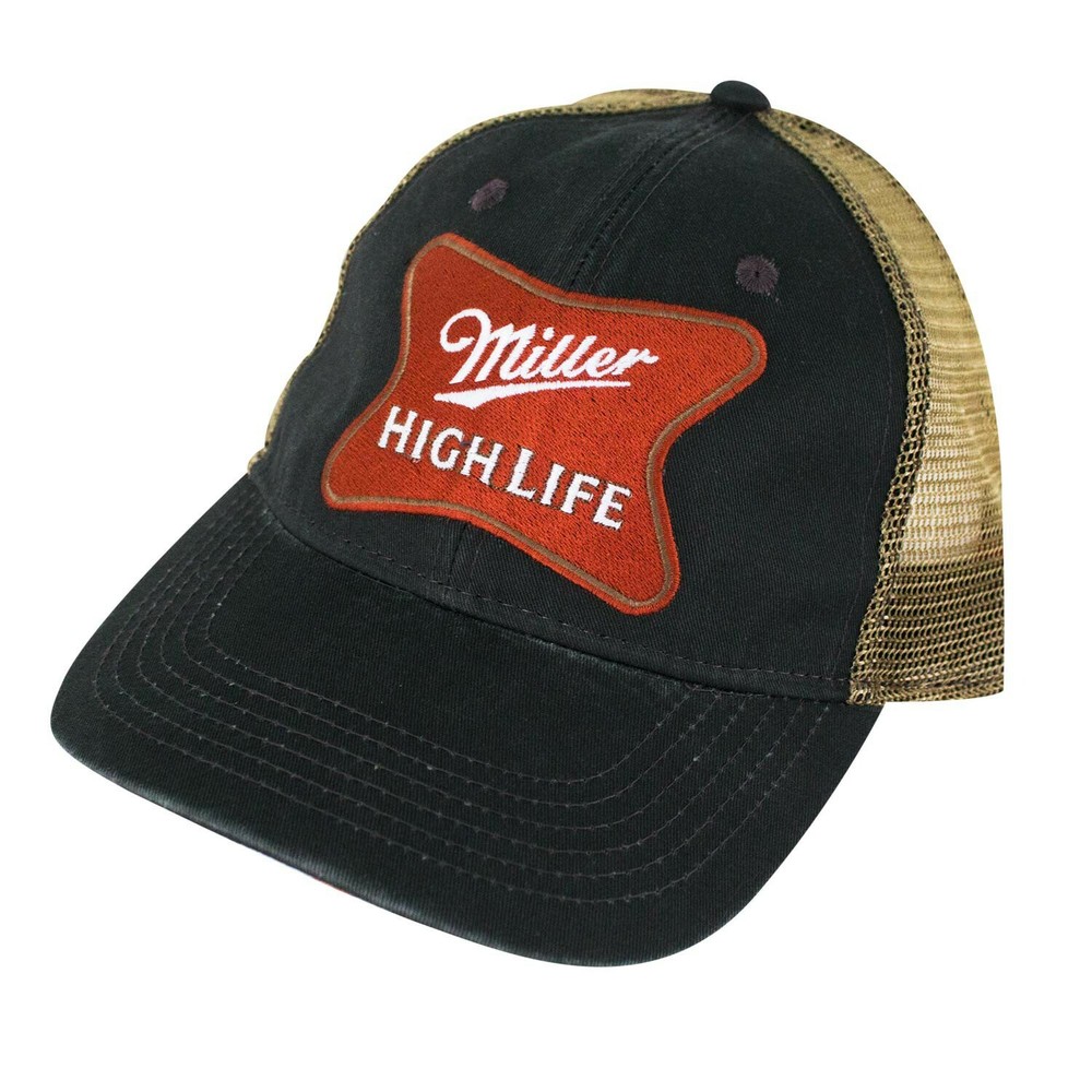 Miller High Life Mesh Snapback Hat Black