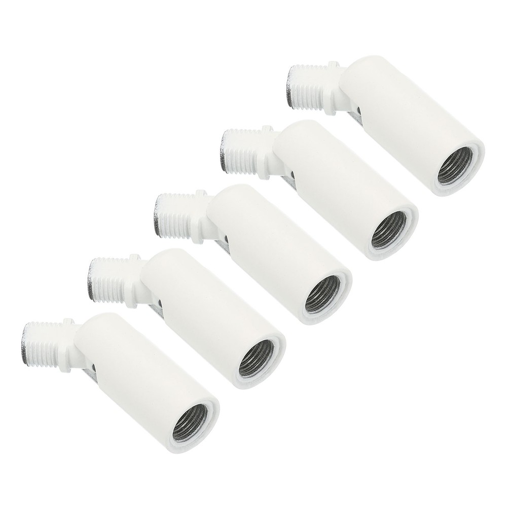 5Pcs 180 Degree Sloped Ceiling Light Adapter M10 Thread White