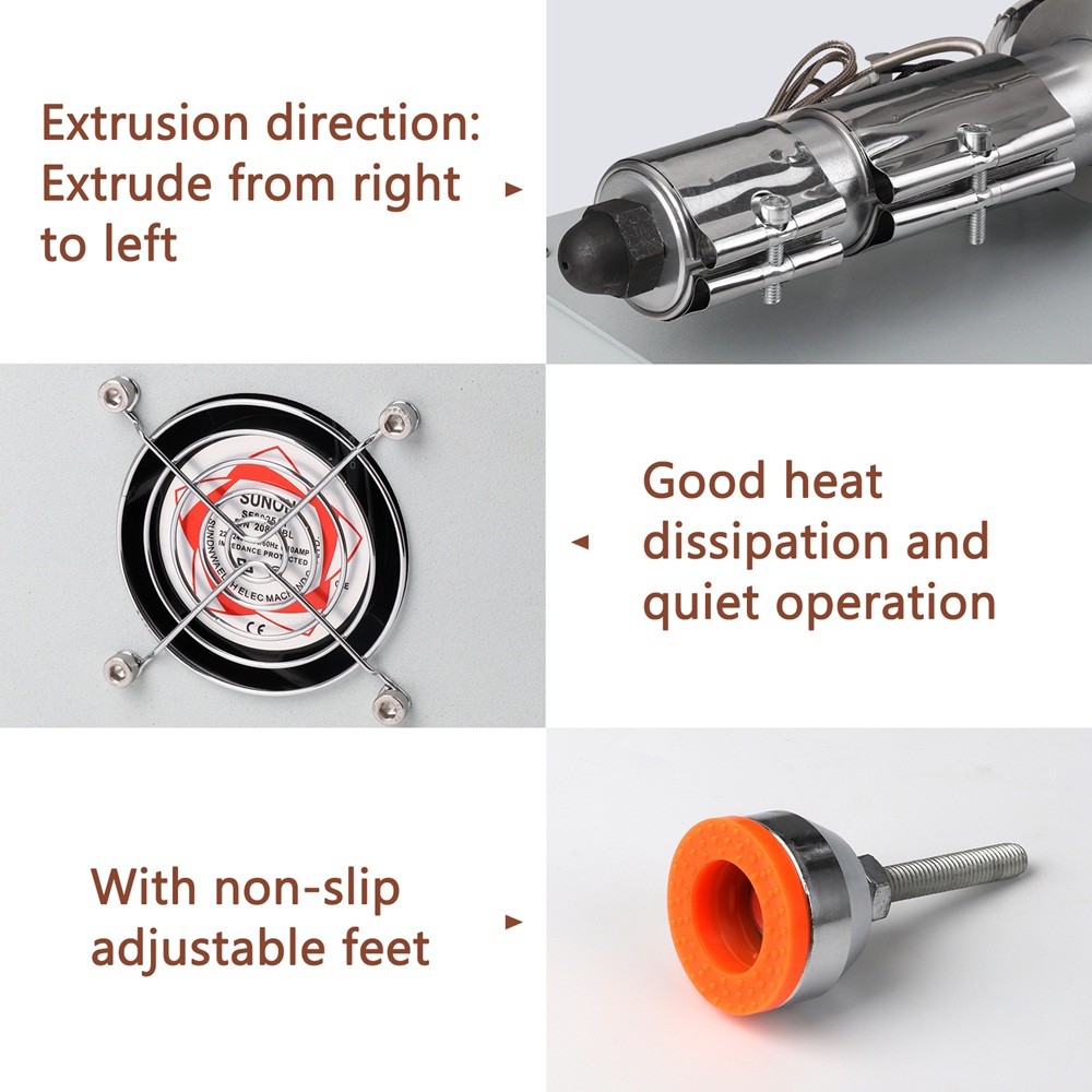 3D Printer Extruders Filament Maker Plastic Pellet Extruder 0-350°c Pid Control