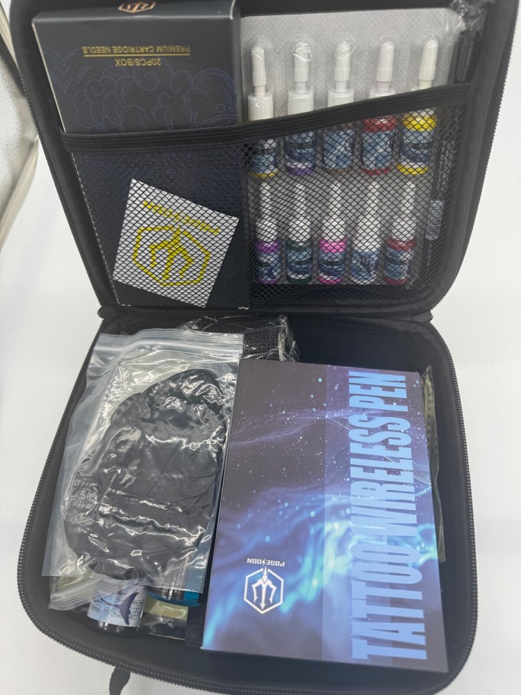POSEIDON Wireless Tattoo TU25, Complete Kit! For Beginners and Pros
