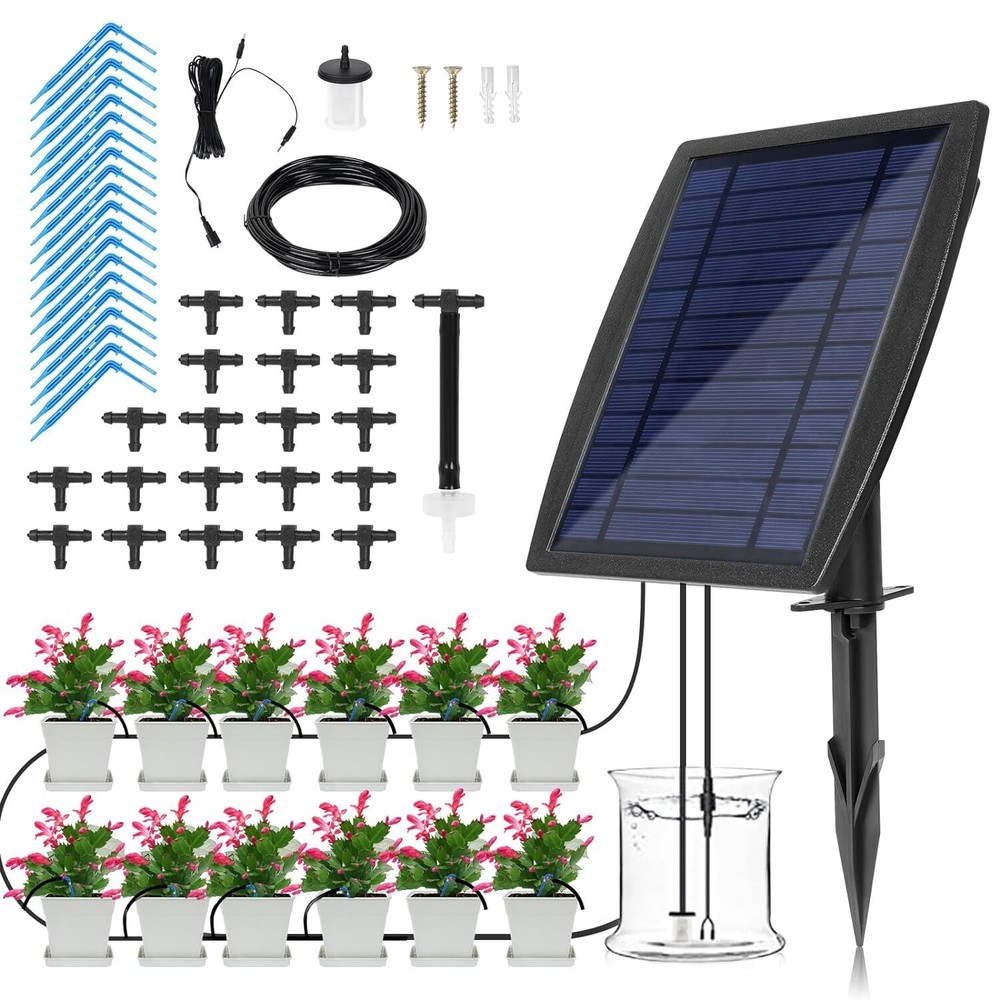 Solar Drip Irrigation Kit, Automatic Solar Drip Irrigation System for Plants