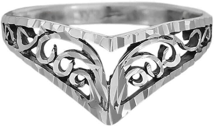 Diamond Cut Flourish Tiara Ring