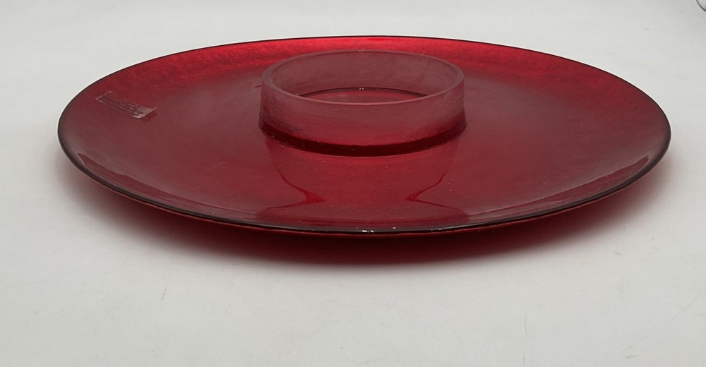 Mikasa Gala Red Chip & Dip Plate 14” Original Box