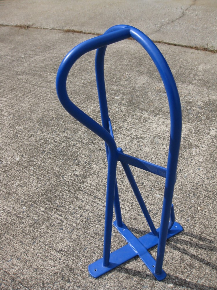 Blue coated Wall Mount Saddle Rack with Bridle Hook