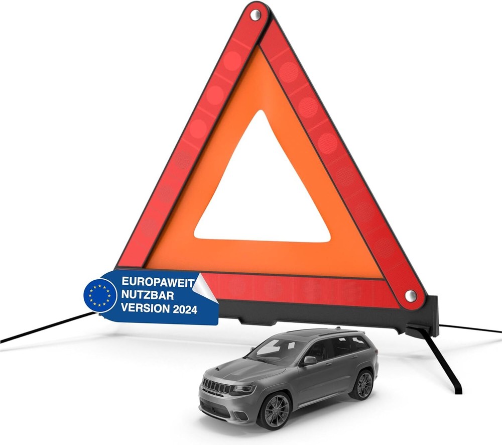 Warning Triangle Red with Storage Box Vehicle Car Accessories Breakdown Triangle ECE R27 2026