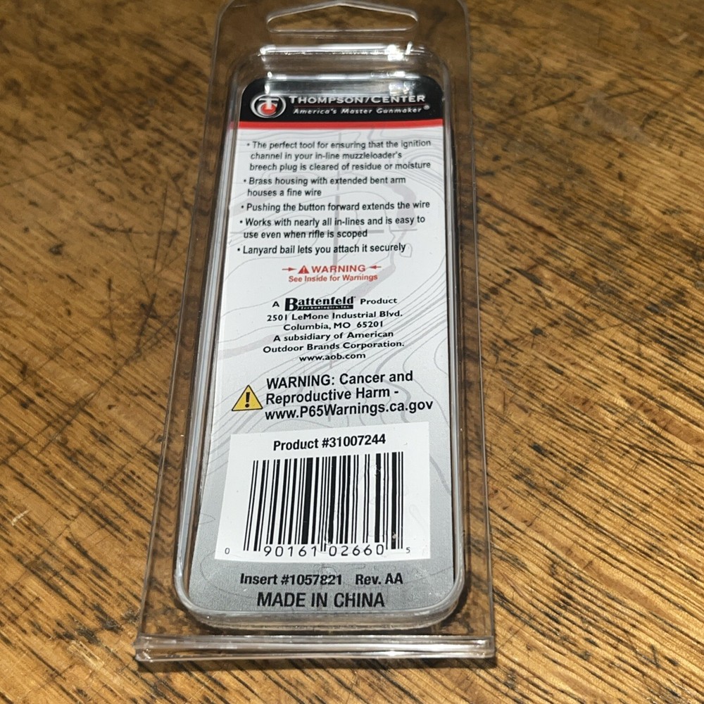 Thompson Center 31007244 MUZZLELOADER Inline Nipple Pick