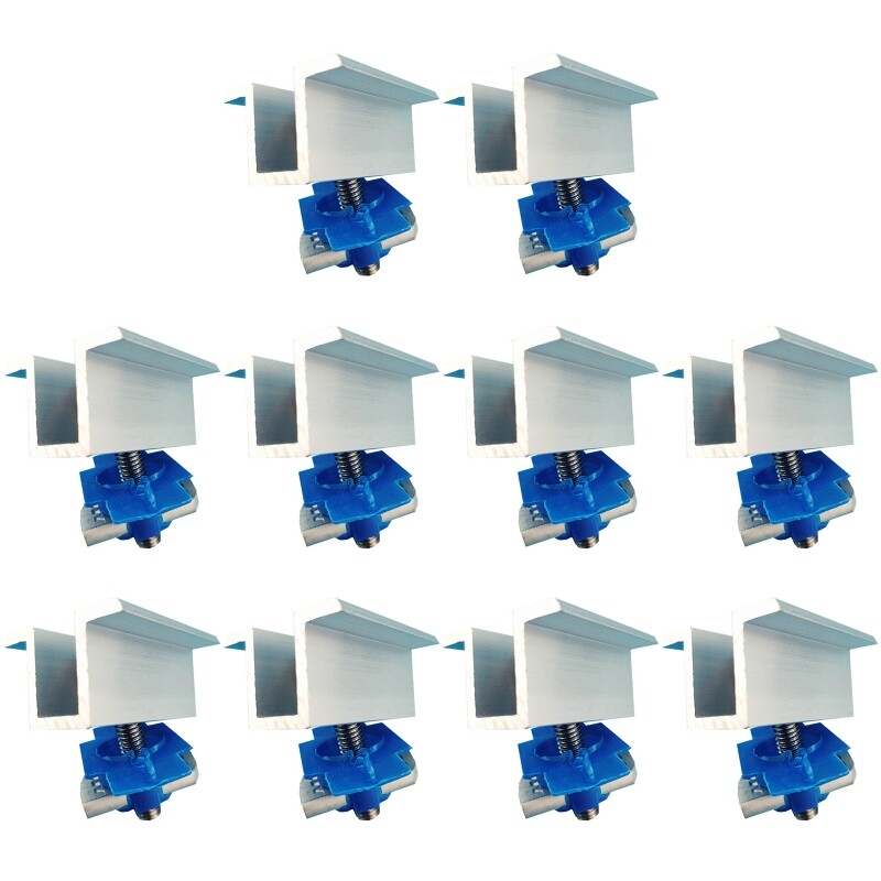 10 Pcs Solar Panel Clamps Solar Panel Mounting Bracket Clamp Easy to Install
