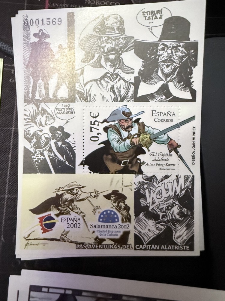 spanish stamps 9 mini sheets various