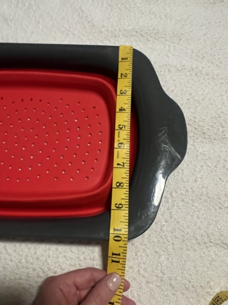 Red Over Sink Adjustable Collapse Strainer