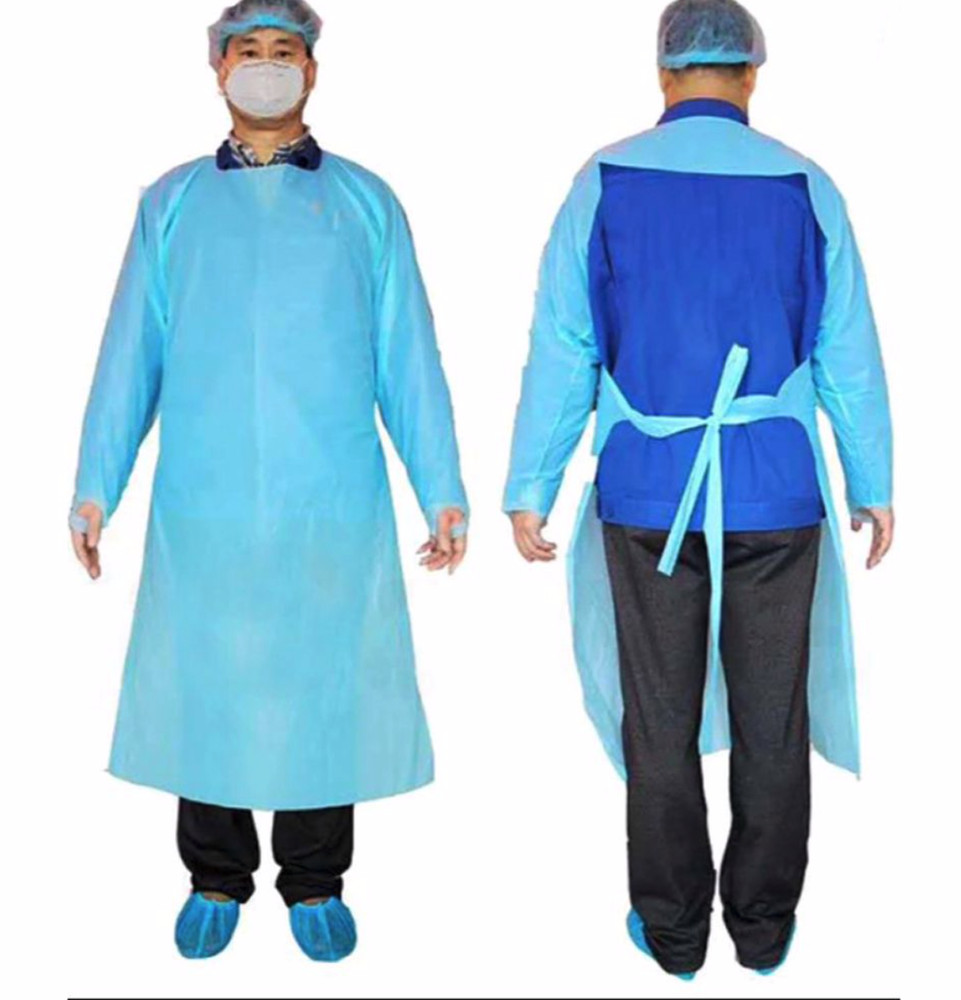 Gown With Thumb Loop Isolation Protective, Disposable & Fluid Resistant