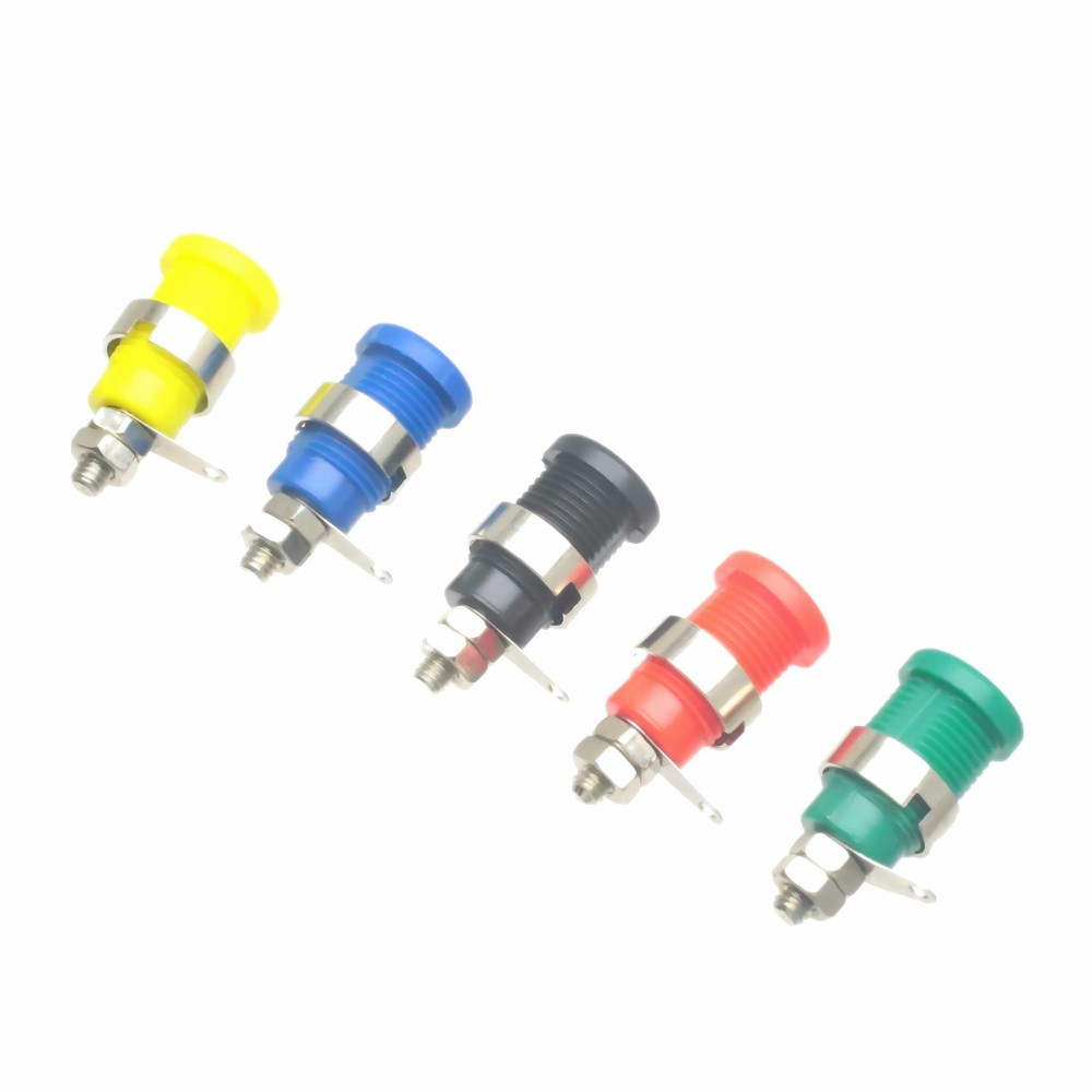 5pcs/set Connector 4mm Banana Binding Post socket Screw mount Oscilloscope test