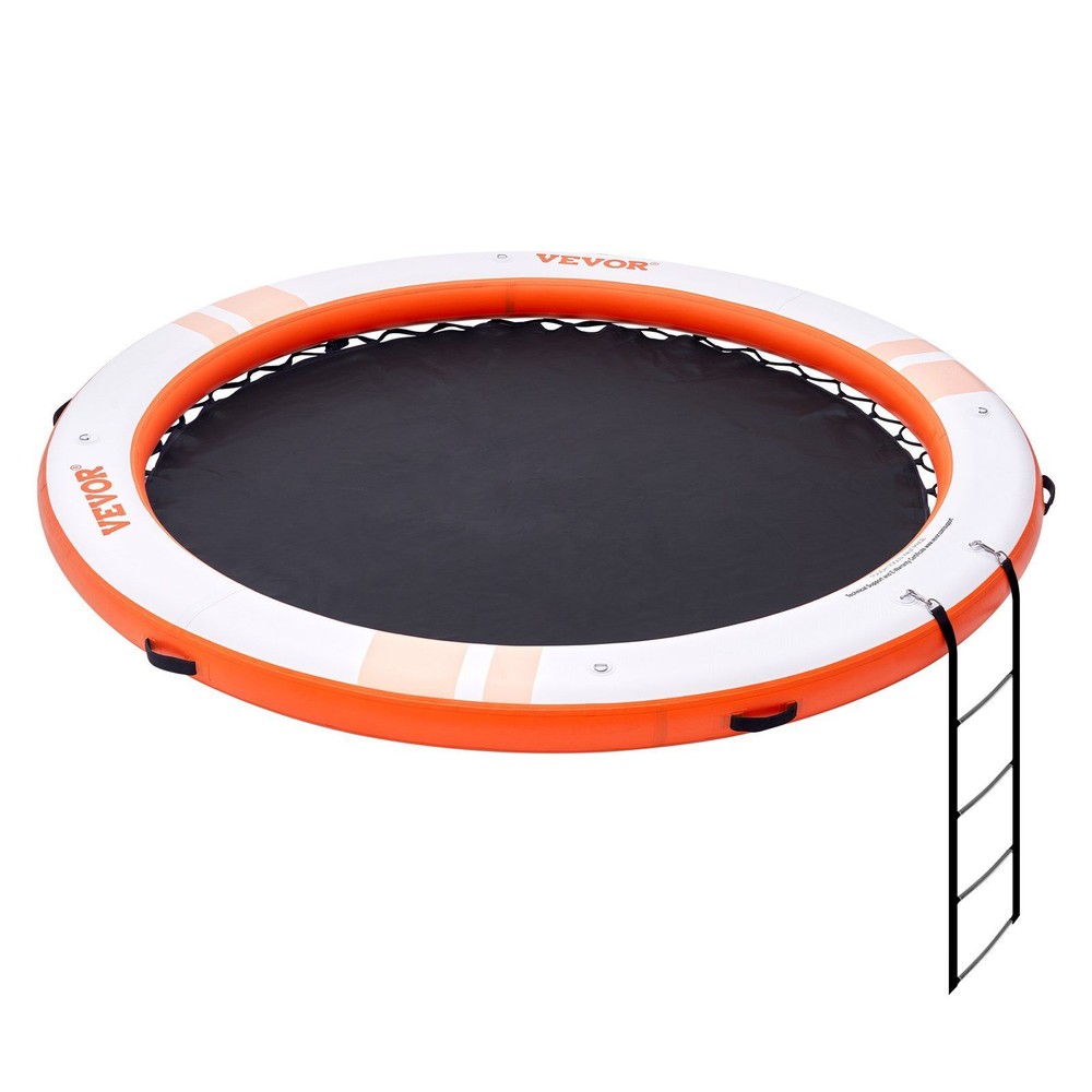 Inflatable Floating Dock ø8FT Inflatable Dock Platform with ø5FT Trampoline