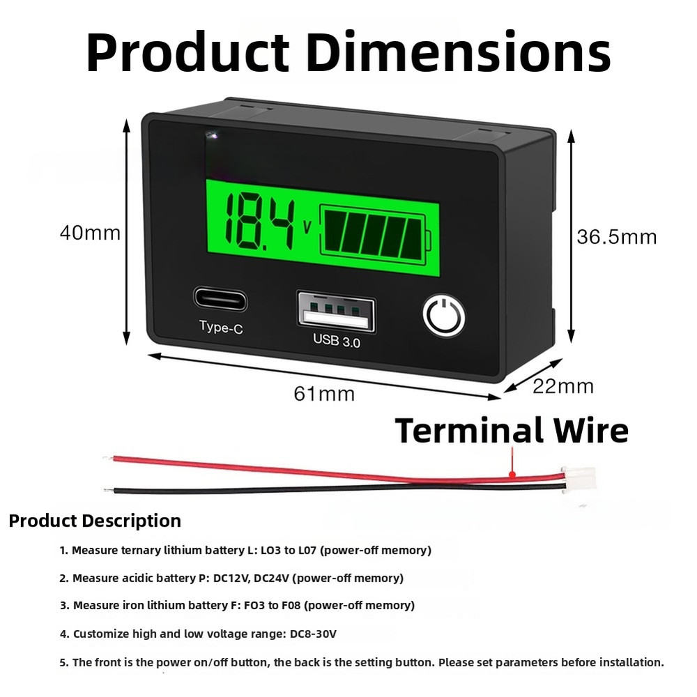 Battery Tester Battery Capacity Fast Detection Battery Capacity Reading