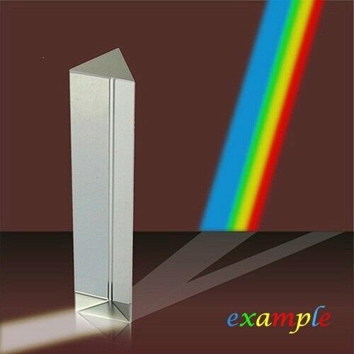 6in" 150mm Optical Glass Triangular Prism Teaching Light Spectrum Physics USA