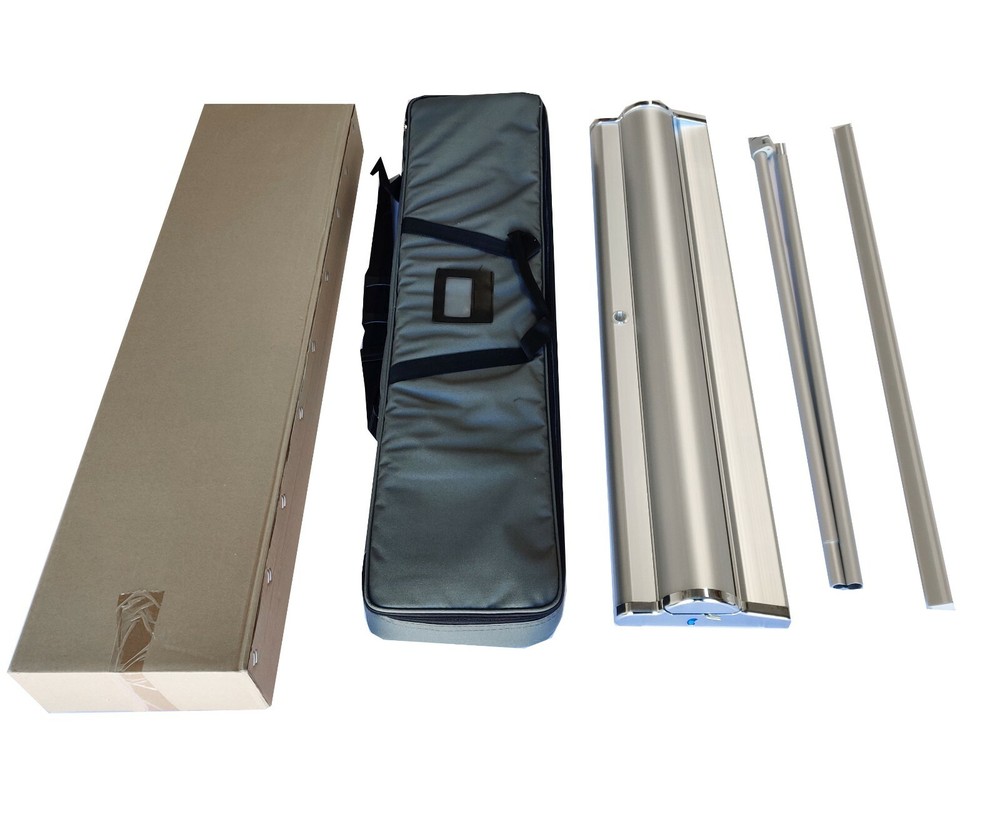 2 PCS 33" × (60-86)" SD Retractable Roll Up Banner Show Display Reusable