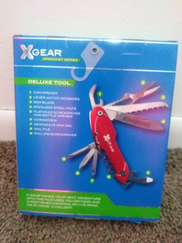 XGear Sprocket Series Survival Multi Function Tool Knife teal