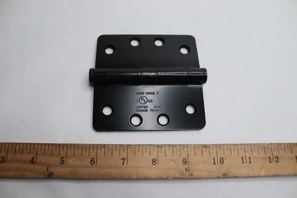 Spring Hinge Matte Black 4" x 4" x 5/8" Radius