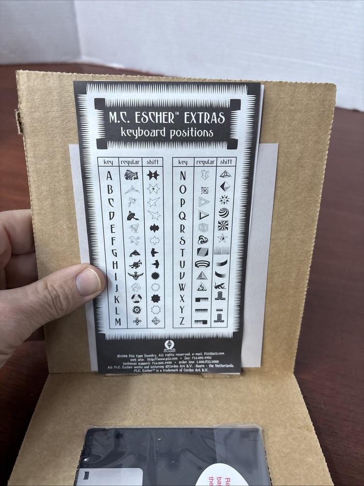 M.C. Escher “Computer Font Set” - 3.5 Disk MAC