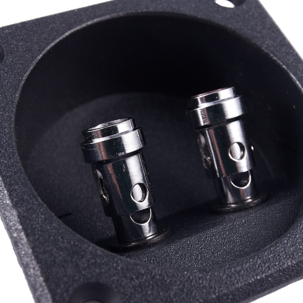 Square Shape Binding Post Type Speaker Box Terminal Cup Black X4X32157
