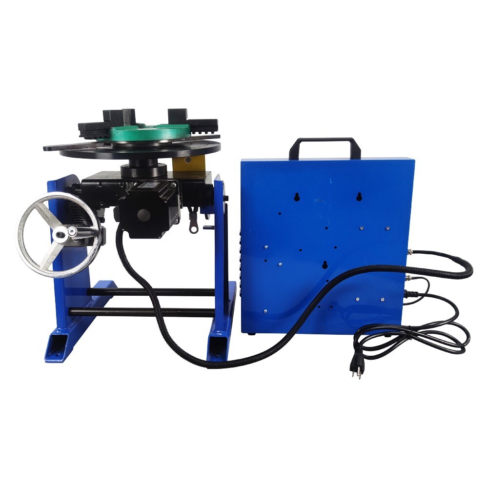 PLC Touch Screen Controller 110LB Welding Positioner Turntable with 200mm Chuck