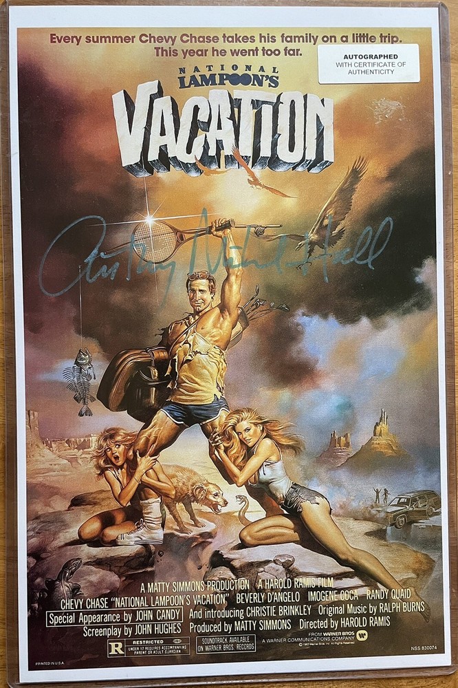 ANTHONY MICHAEL HALL Autograph Vacation Poster/Poster   COA!
