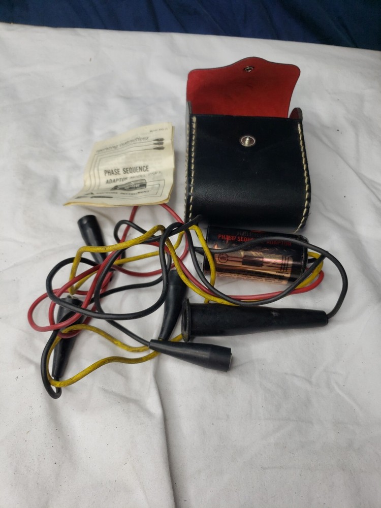 Amprobe Phase Sequence Adapter Model PSA-1 with Instructions + Leather Case