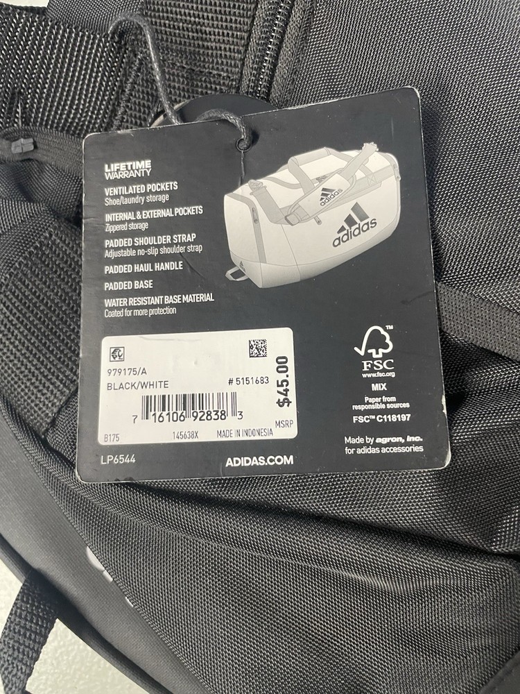 Adidas Defense Medium Duffle Bag - Black / White
