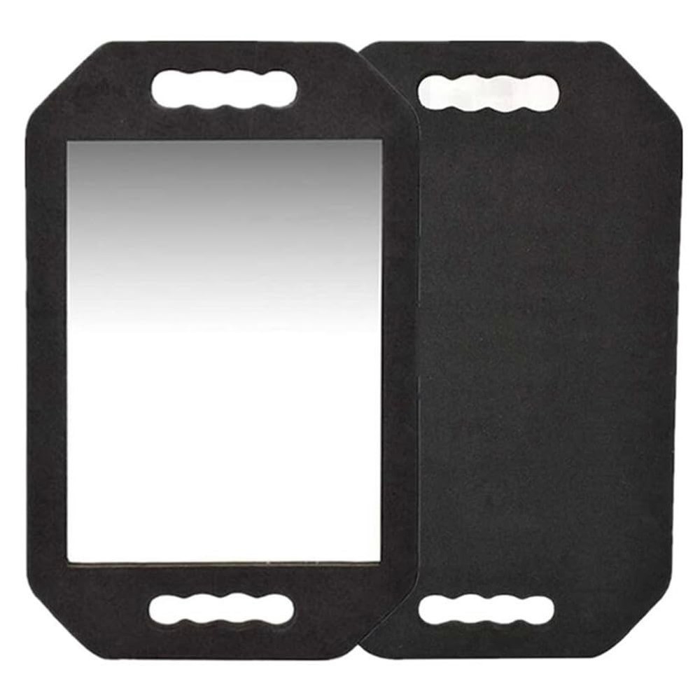 mpowtech Double Handle Mirror - Large 16.1"L x 9.8"W, 1 Pack Black-rectangle