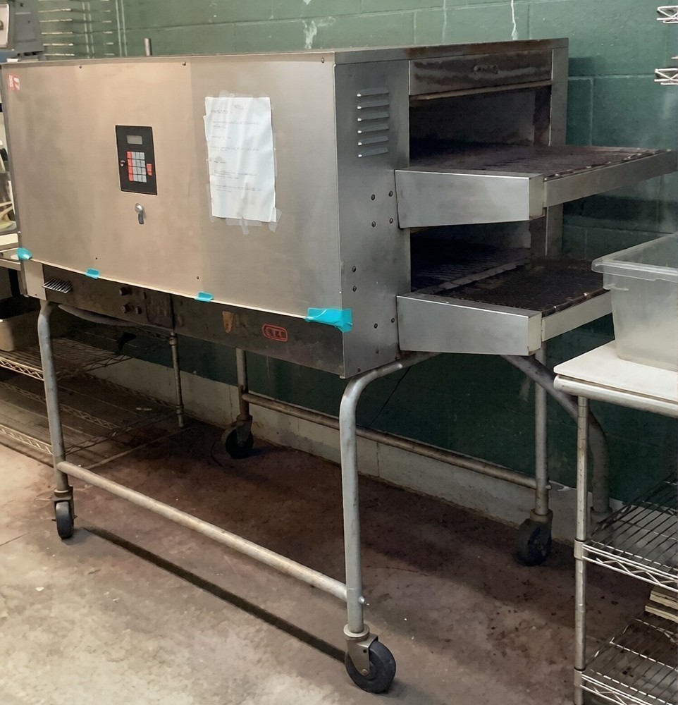 CTX Double Stack Electric Conveyor Oven Commercial 208V Pizza 2 Deck Roller #1A