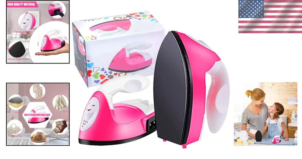 Professional Mini Heat Press Iron: Variable Temp for Smooth Ironing & Crafts