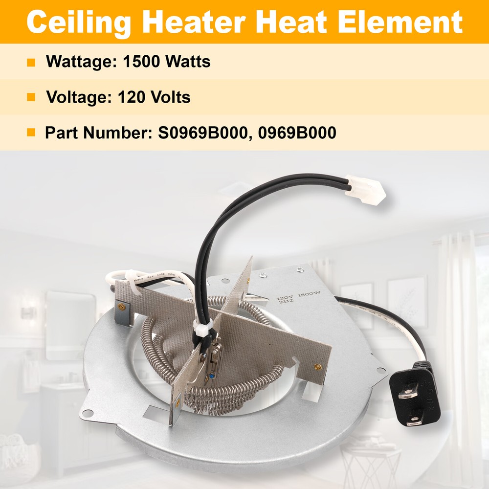 Replace Nutone Broan 0969B000 OEM Vent Bath Fan Heating Element