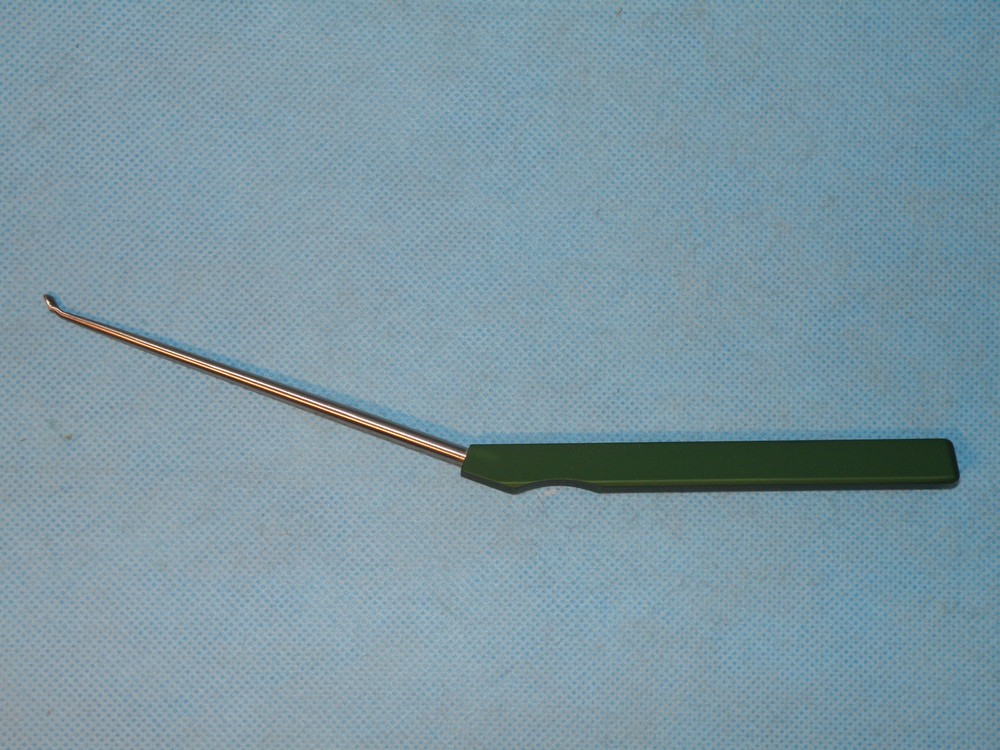 SEC Micro Axial Curette, 10 inch Reverse Angle Down #0 Green, Model U-0105
