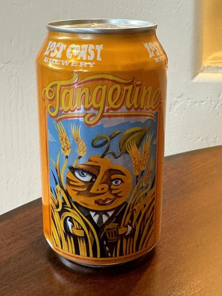 Lost Coast Tangerine Wheat - Empty Beer Can Bottom Opened