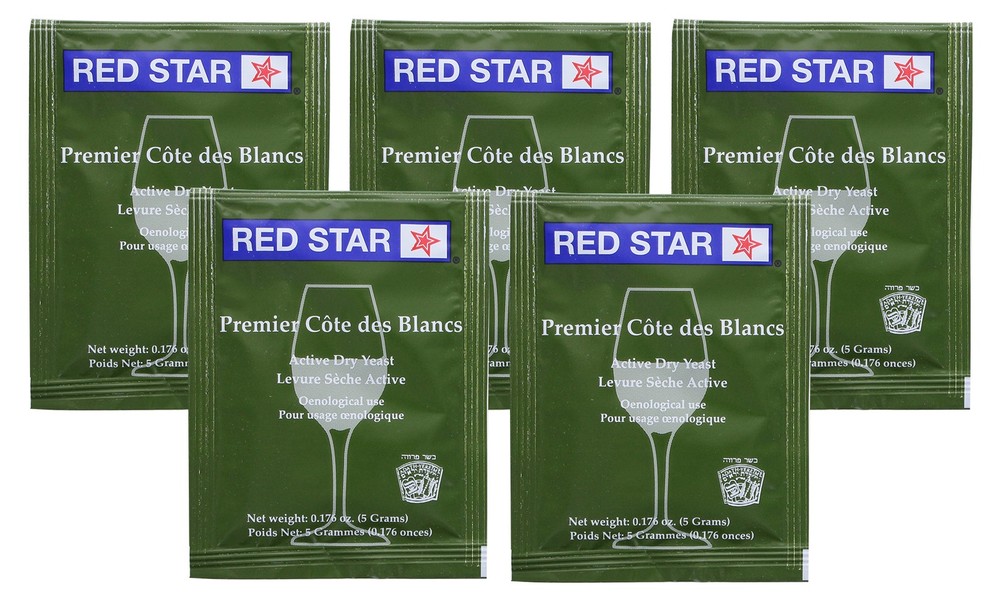 Red Star Cote des Blanc Wine Yeast, 5g - 5-Pack