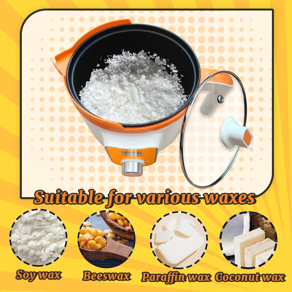 Candle Wax Melter Pot with LED Display & Precise Temperature Control, Electric W