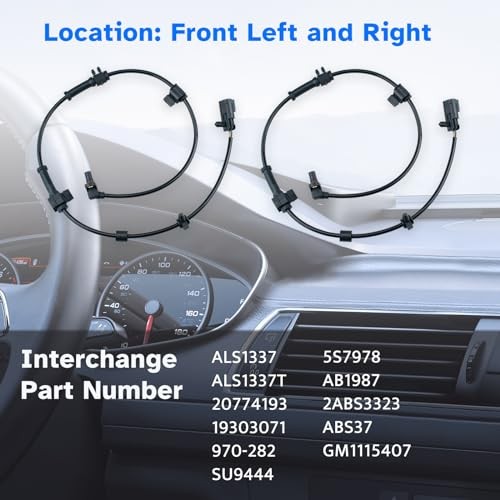 Front ABS Wheel Speed Sensor Left & Right fit for 02-09 Chevy Trailblazer EXT