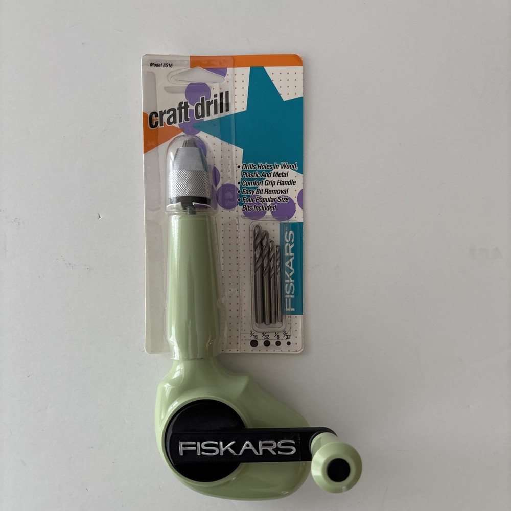 Fiskars Craft Drill Model 8156 Includes 4 Popular Size Bits New In Package