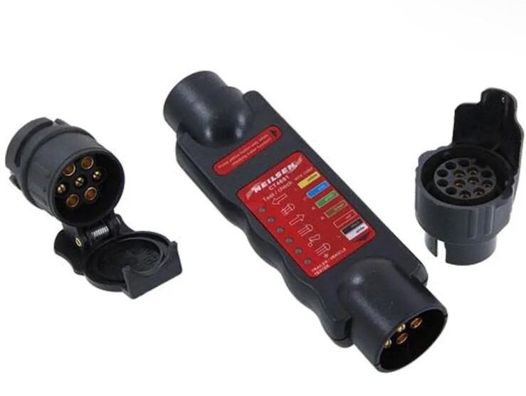Trailer Socket Tester Electrical Tow Bar Wiring Circuit Light Test Tool