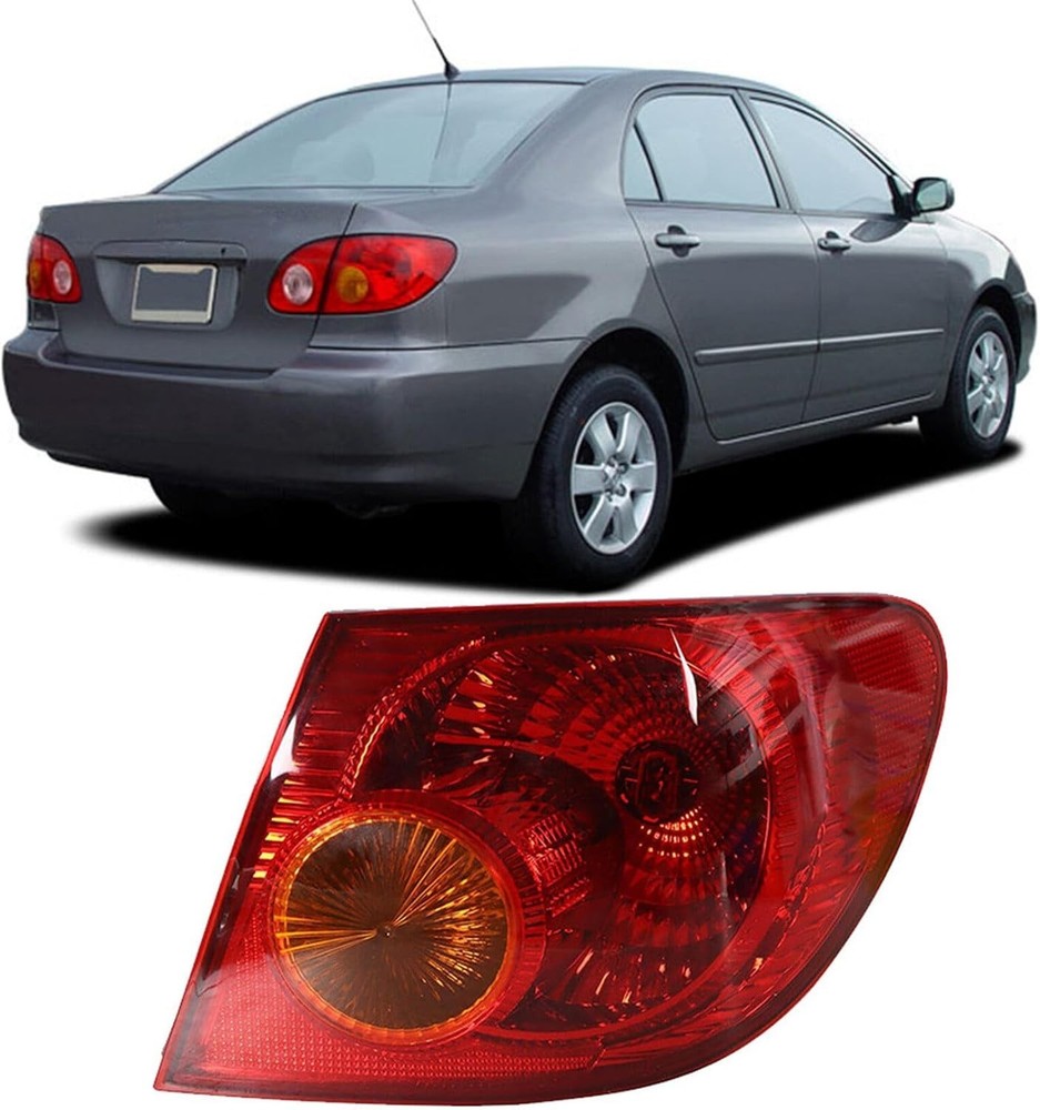 RH Outer Tail Light Assembly Replacement for Toyota Corolla 2003-2008 Passenger