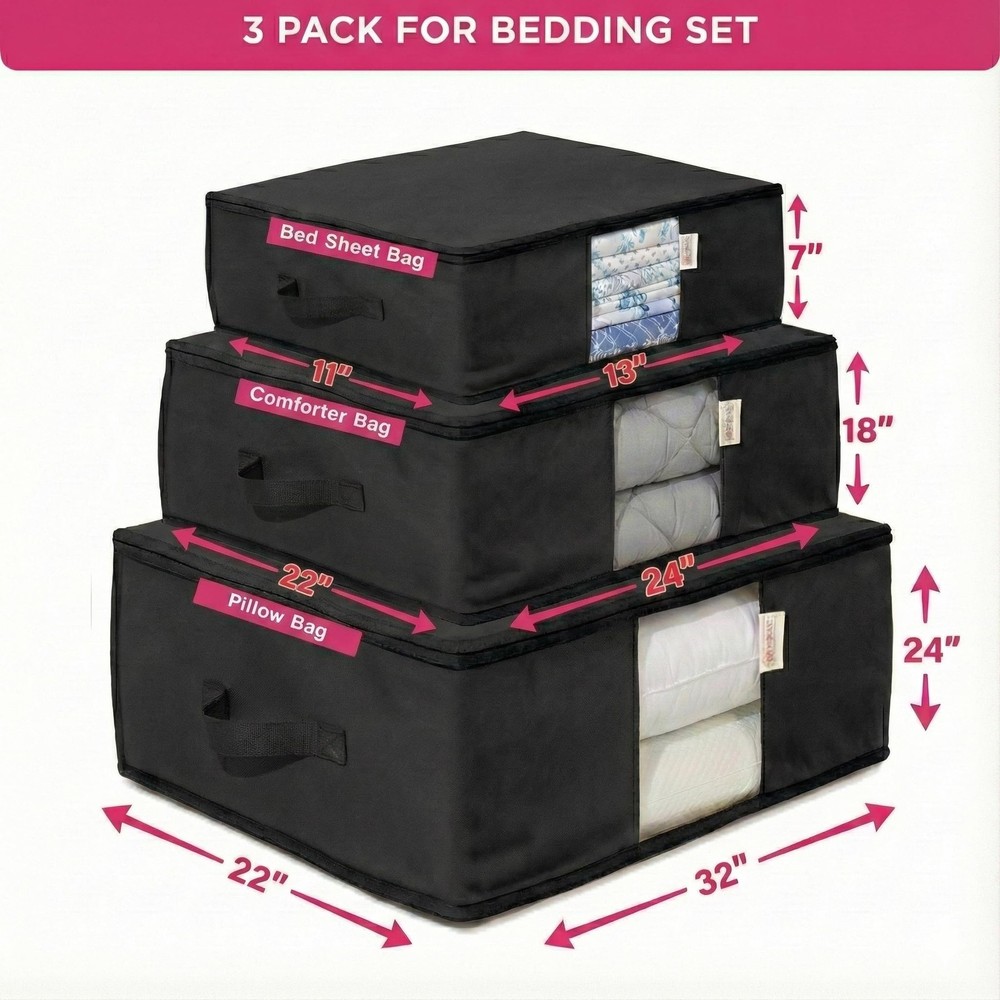 Cedar Storage Bag Organizer for Bedding Set - Protects from , Moisture, Dirt ...