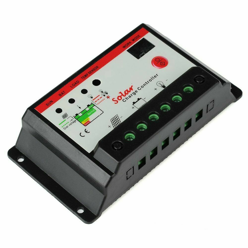Intelligent 10A PWM Solar Panel Charge Controller 12V 24V Battery Regulator MT