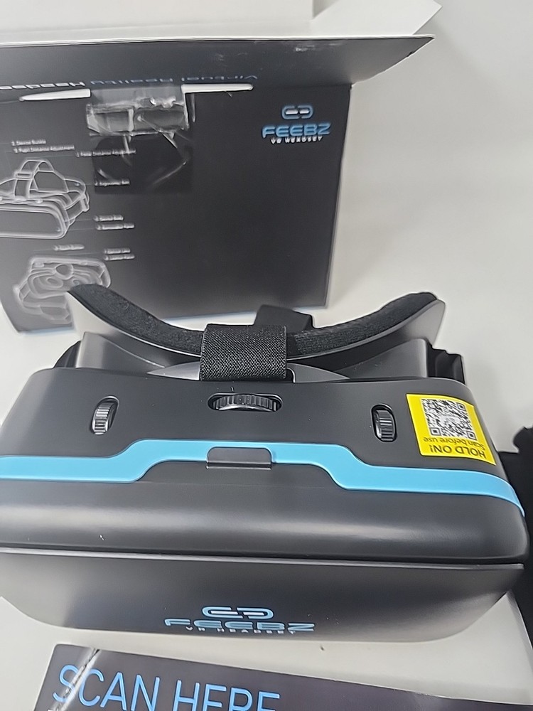 feebz vr headset Black/ Blue Virtual Reality