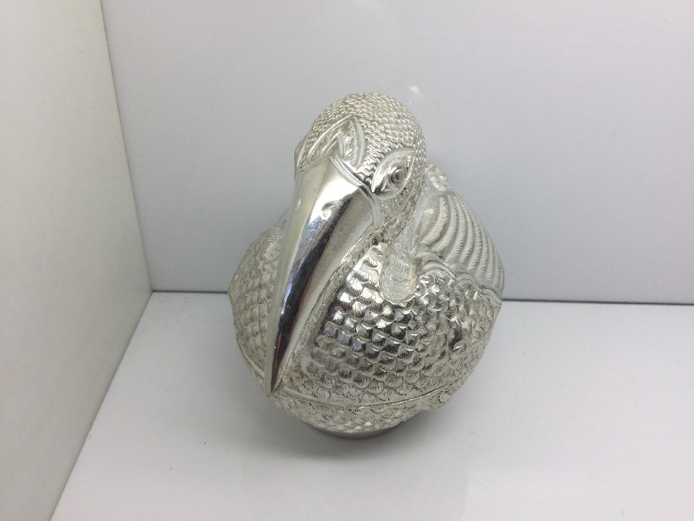 STERLING SILVER BIRD BOX 3" x 3 1/2"