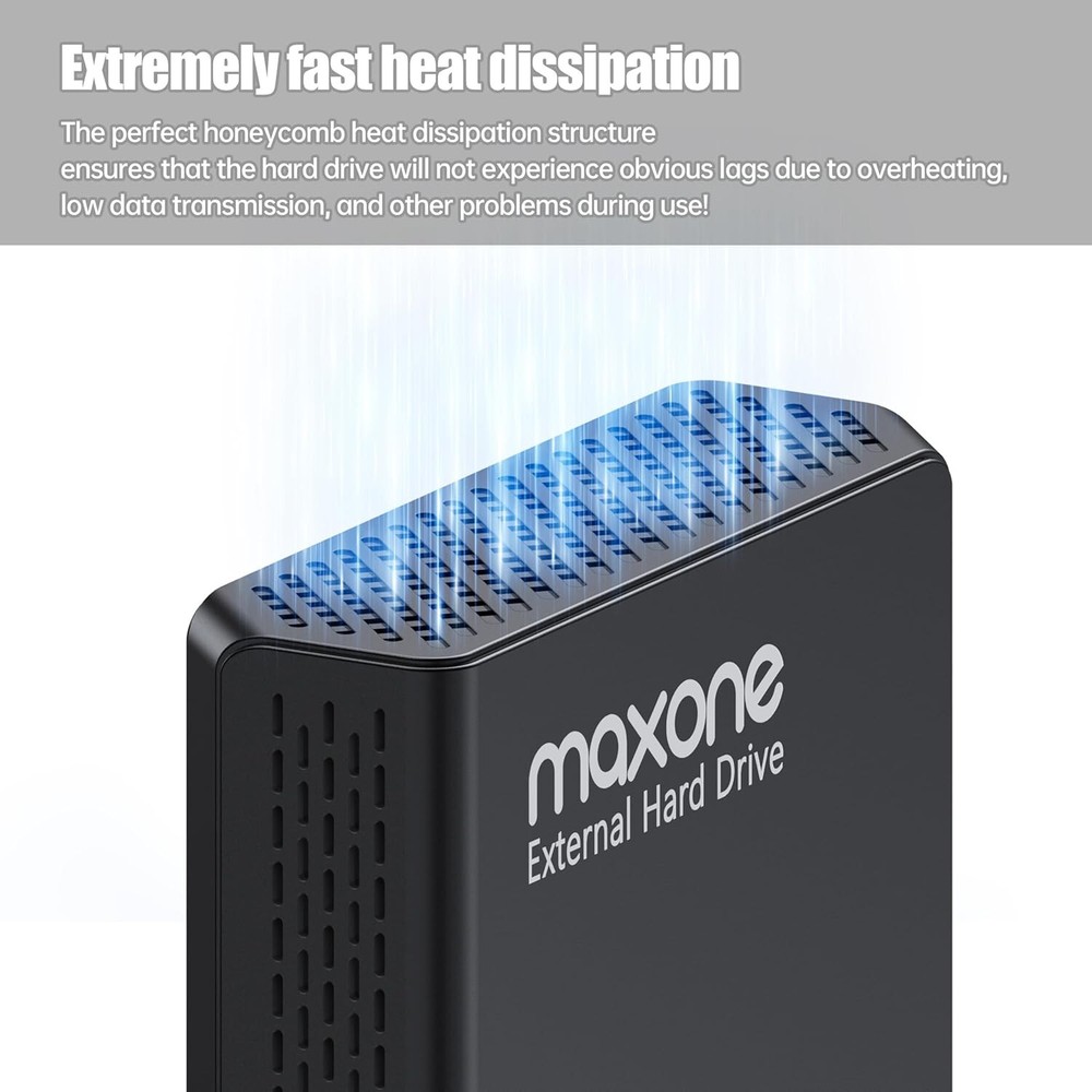 Maxone 3TB 3.5" Desktop External Hard Drive,USB 3.1 Gen2 Type-C for PC,Mac