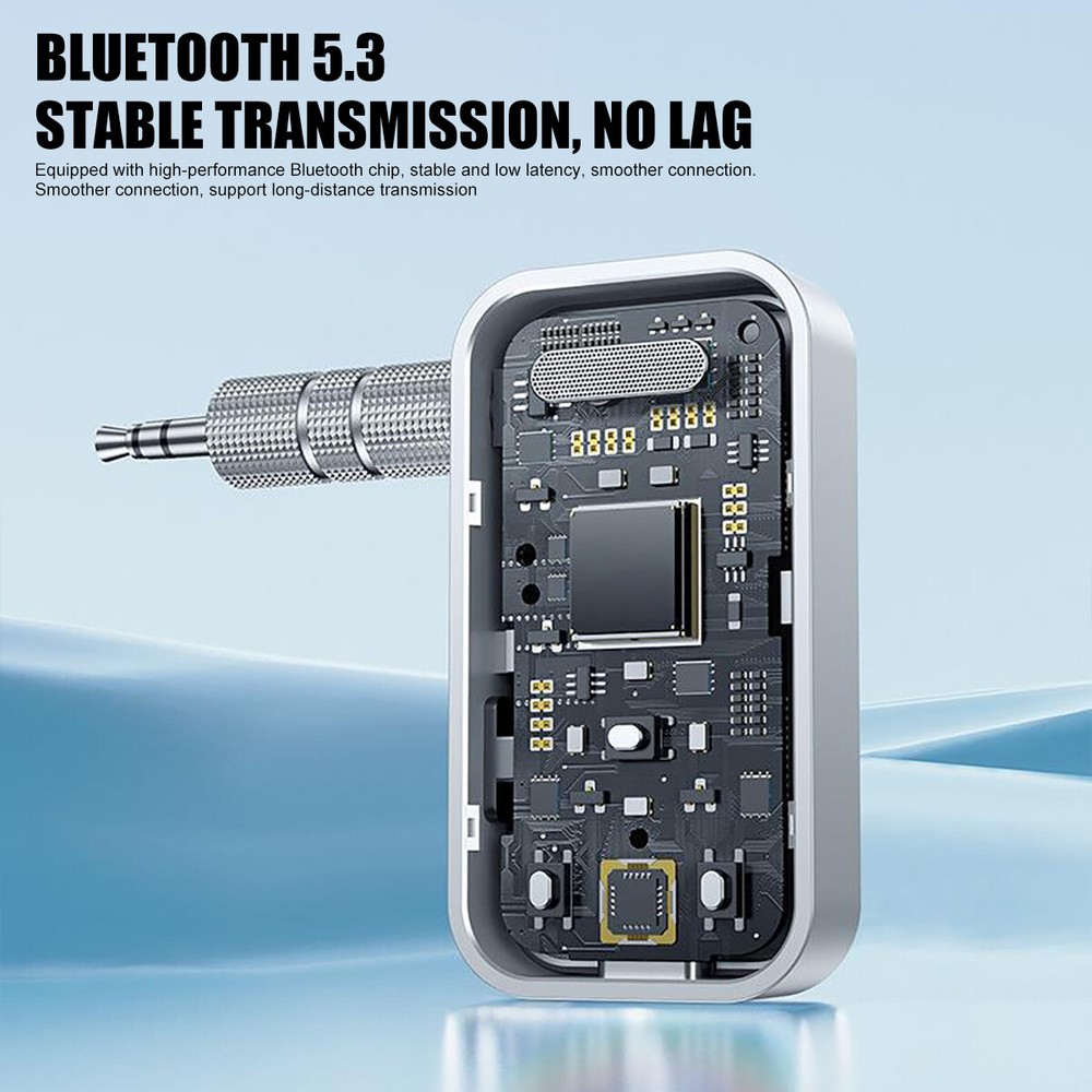 Wireless Bluetooth 5.3 Transmitter Receiver 2-in-1 Adapter Audio 3.5mm Jack Aux