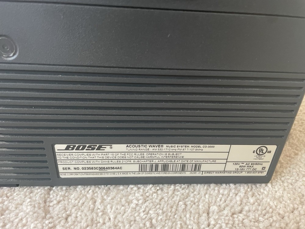 Bose Acoustic Wave Music System w/ 5-CD Multi-Disc Changer - TESTED - Gray