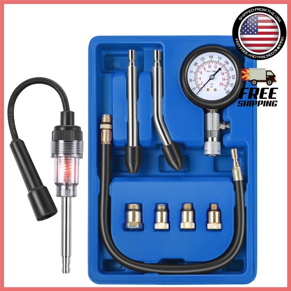 Automotive Engine Compression Tester Set - 9 Essentials for Accurate Diagnostics